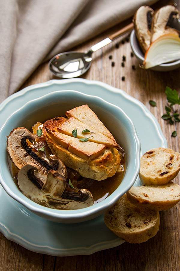 Miso Onion soup with grilled CHEESE THE QUEEN CLASSIC